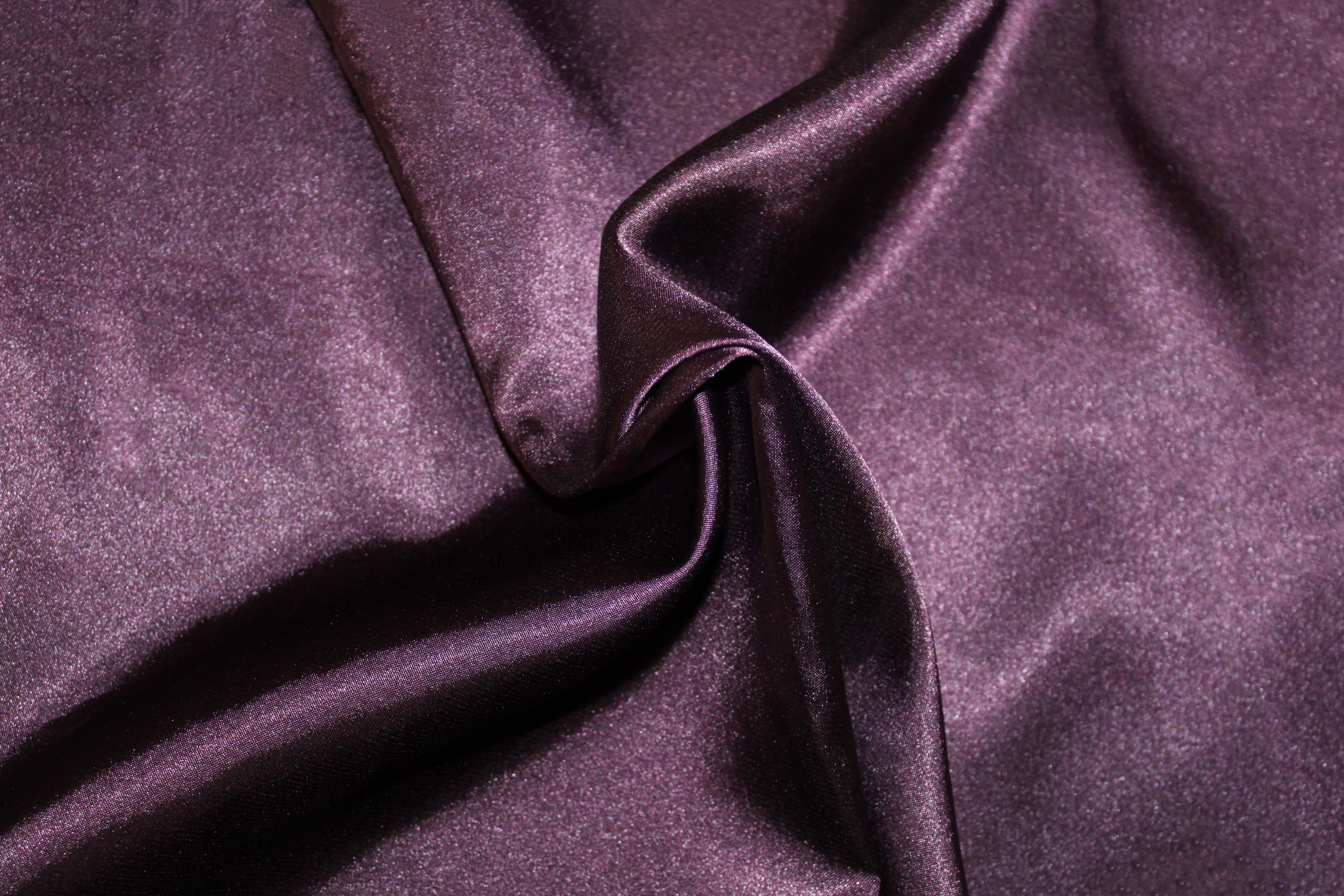 STRETCH SATIN - DK PURPLE